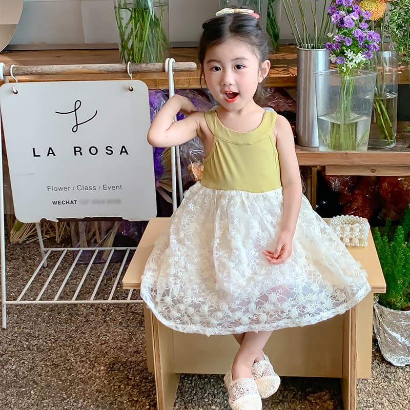 Girls Summer Dress 2024 New Style Children's Princess Dress Fashionable Girls Summer Vest Dress