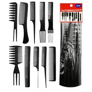 10-Piece Hair Comb Set, Hairdressing Combs, Hair Tools Kit, Beauty Styling Combs, Dyeing Combs, Cross-Border Supply
