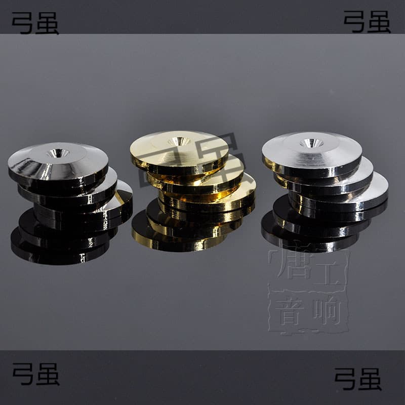 Speaker Shock Absorption Spikes Pads, 25mm Anti-Vibration Anti-Slip Pads, Silver Floor Protection Pads Audiophile Accessories