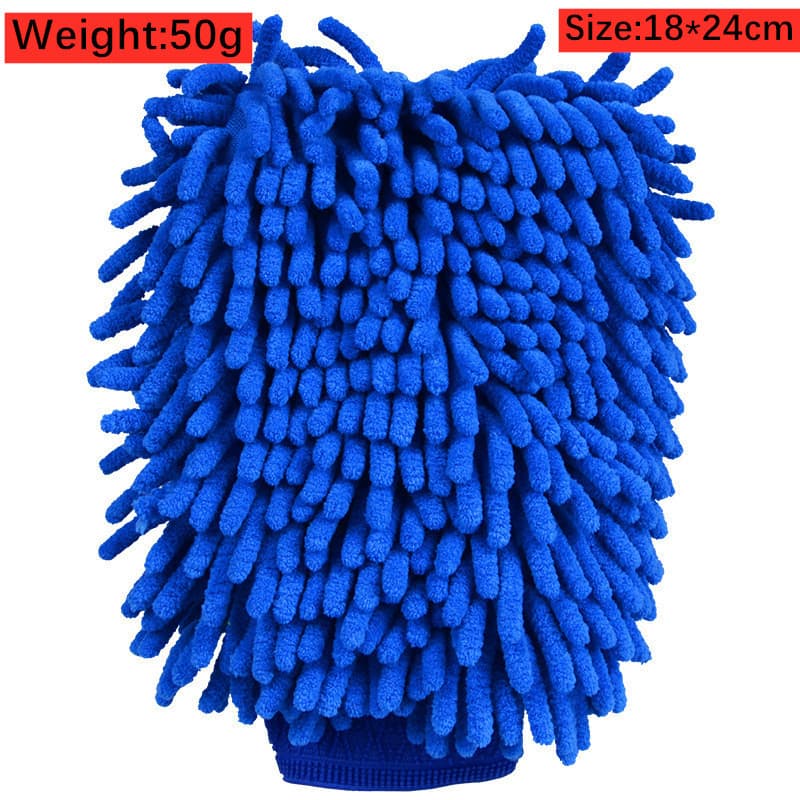 Car Wash Plush Gloves Chenille Coral Fleece Thickened Car Cloth Double-Sided Car Wash Gloves