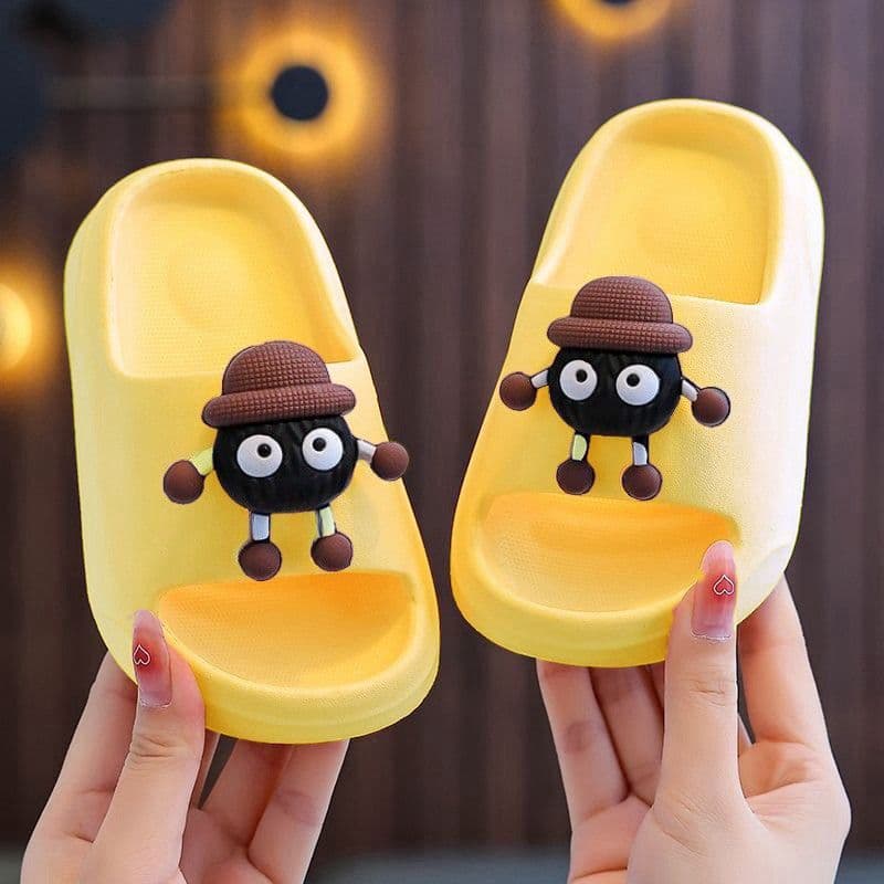 Coal Ball Kidsren's Eva Slippers Boys Summer Girls Cartoon Soft Bottom Cute Non-Slip Indoor Bathing Thick Bottom Baby