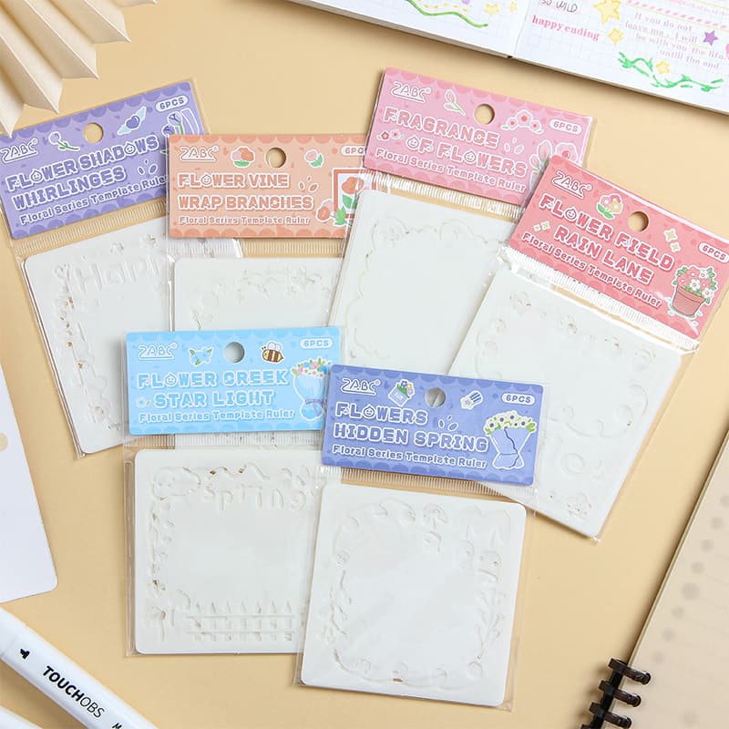 Cross-Border Supply of Florals, Cut Out Handwritten Newspaper Templates, Kidsren's Oil Pastels, Painting DIY Templates Wholesale