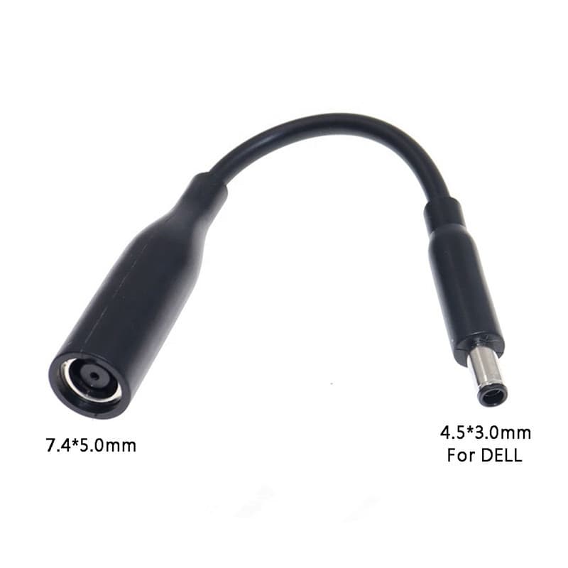 DC7.4*5.0 to 4.5*3.0 Adapter Cable for HP/DELL, DC7.9*5.5 to Lenovo Square Port
