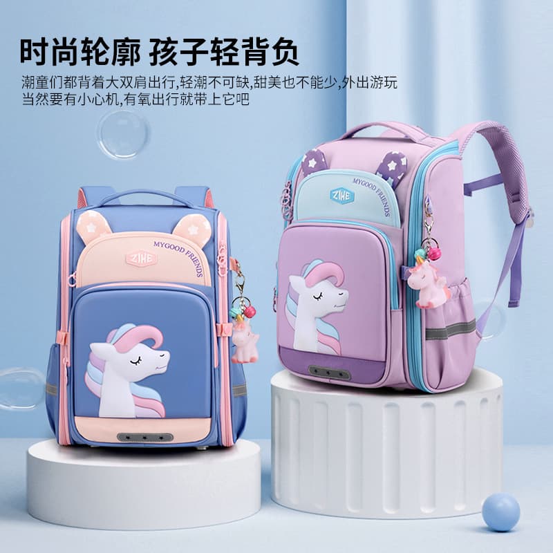 Cross-border Kids School Bags 3D Space Backpack Cartoon Elementary School Student Backpack Spine Protection Fourth Grade Girls Primary School