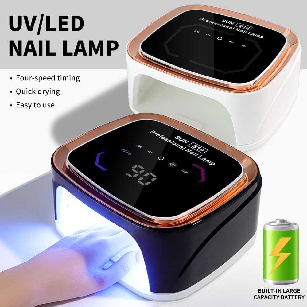 Cross-border SUNS10 electric storage nail lamp high-power nail polish baking lamp wireless charging nail phototherapy machine nail lamp