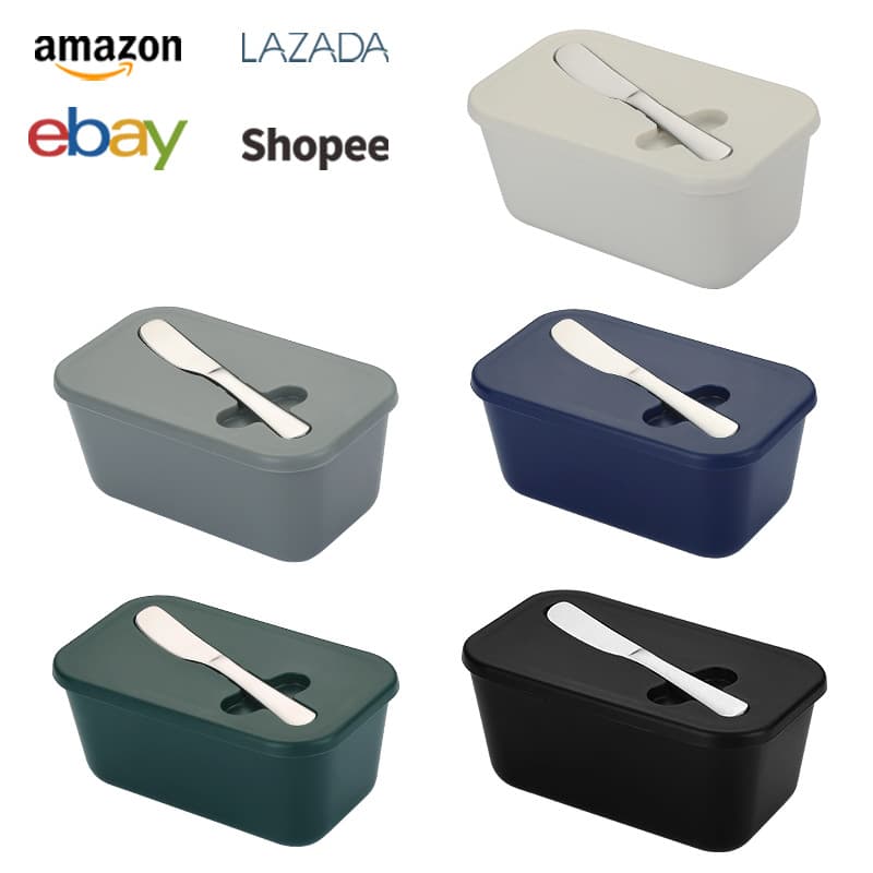 PP Butter Dish, 1 Pack, Amazon Cross-Border, Outdoor Picnic, Storage Box, Microwave-Safe, Fresh-Keeping Box, Heatable