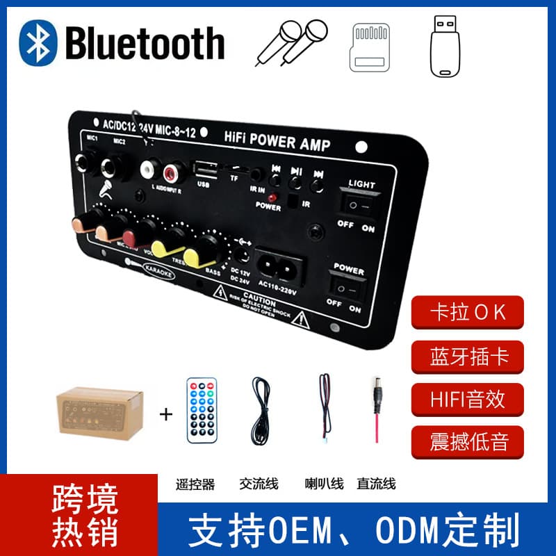 Cross-border OEM Factory New Bluetooth K Song Digital Display Car Audio Subwoofer Digital Amplifier