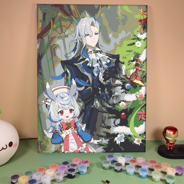 High-quality bright acrylic paint pastel drawing board character Genshin DIY digital oil painting