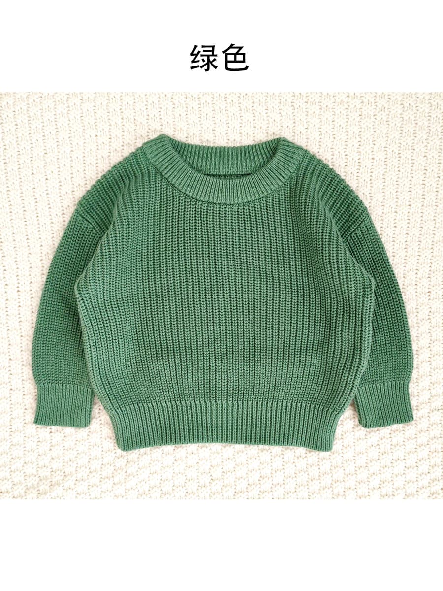 9 Colors Free Shipping Children's Sweater Cross-border Mori Style Autumn Winter Kids Clothing Baby Pure Cotton Class A Long Sleeve Pullover Round Neck Knit Top