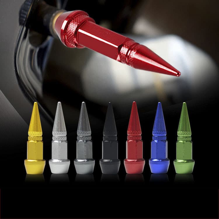 Factory Wholesale Universal Extended Aluminum Alloy Valve Caps for Car Motorcycle Bicycle Auto Parts Modified Valve Stem Caps