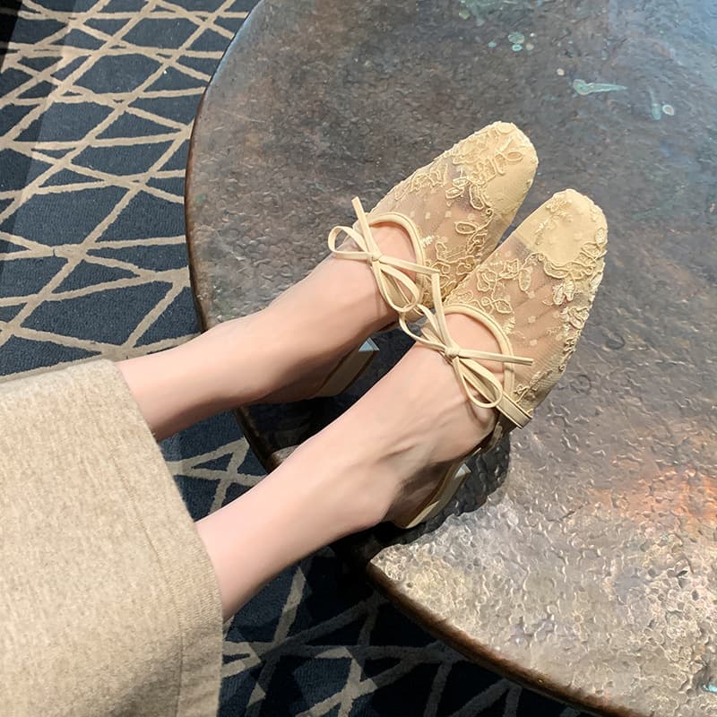 Wide Toe Box Half Slippers for Women, Mesh Mule Sandals, Extra Wide Plus Size Women's Shoes 41-43