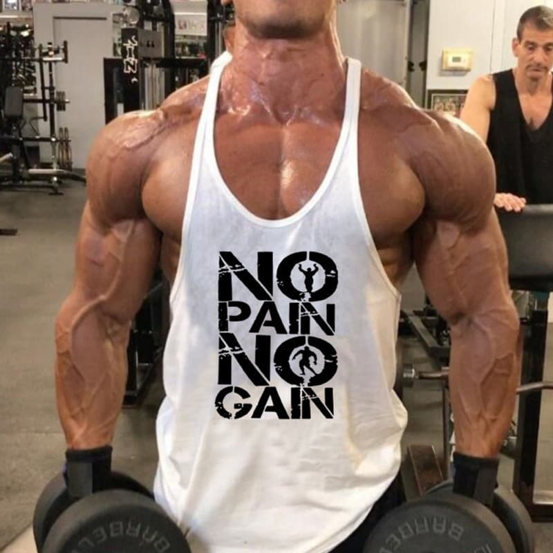 Fitness I-shaped foreign trade Amazon sleeveless sports training bodybuilding vest one piece drop shipping breathable and comfortable