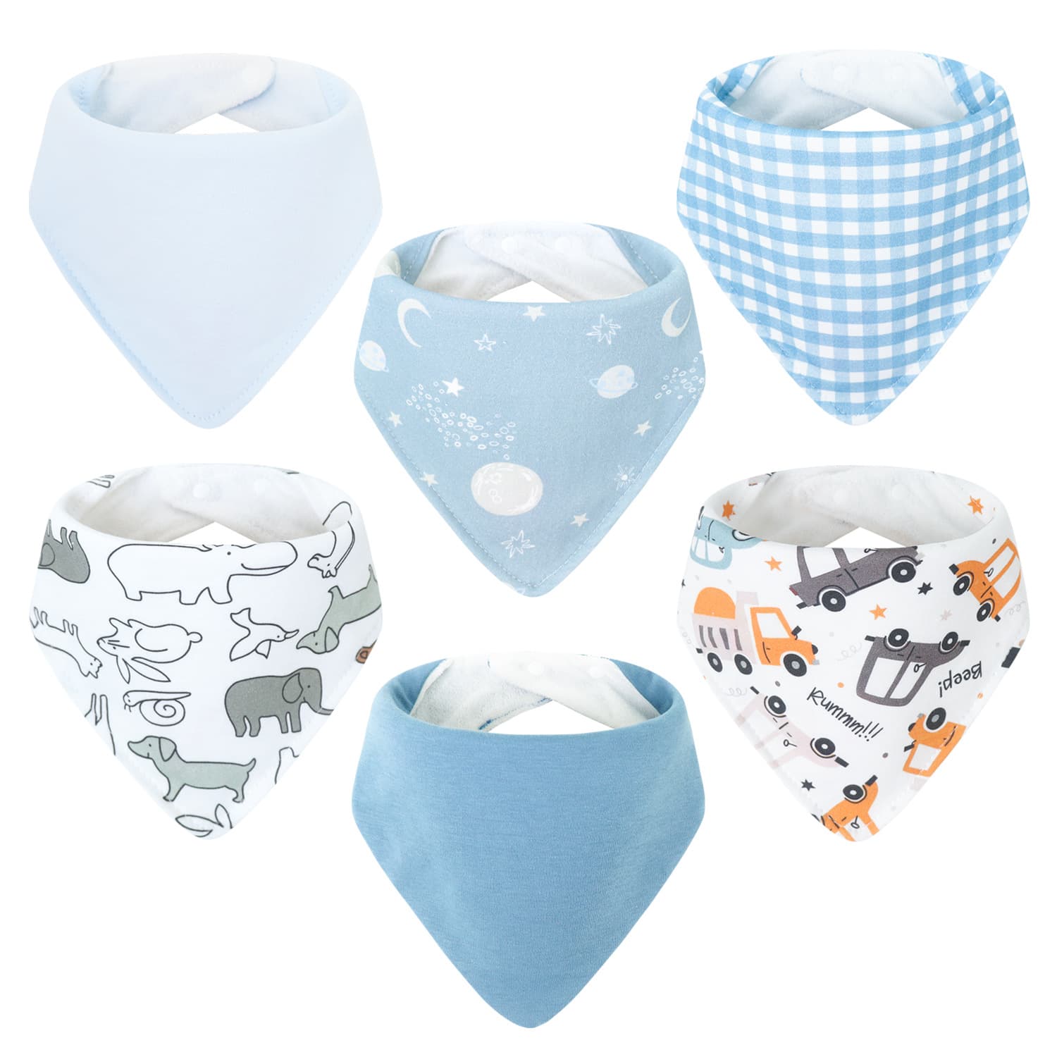 2026 cross-border foreign trade children's towel triangle towel pure cotton baby bib waterproof hidden buckle pocket baby bib