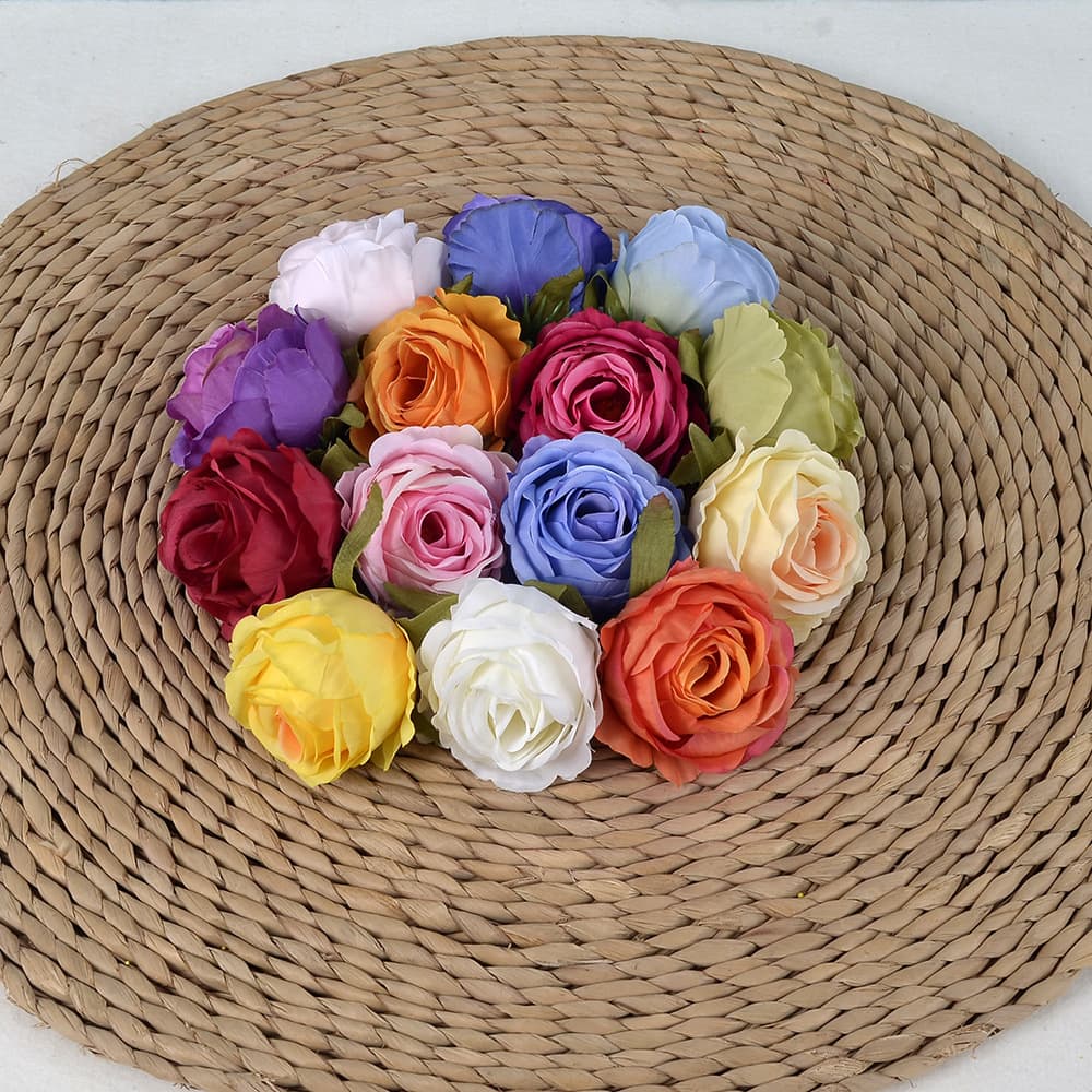 New Single Rose Flower Snow Mountain Rose Silk Flower Artificial Flower for Wedding Hall Advanced Boutonniere Hairpin