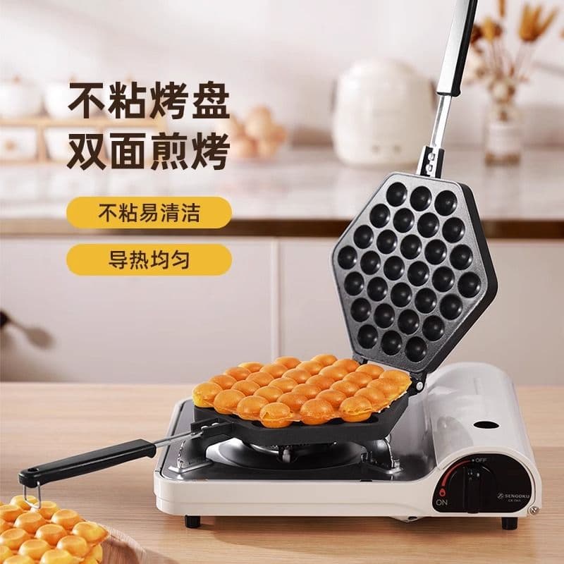Home Egg Puff Machine Mold QQ Egg Puff Grill Machine Commercial Gas Electric Egg Puff Biscuit Cake Machine