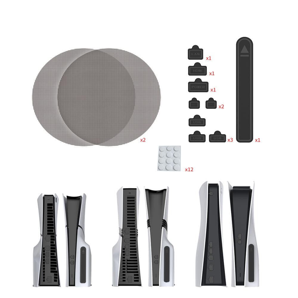 PS5/Slim/PRO Universal Simple Dust Filter PS5 Disc Edition/Digital Edition Dust Plug Set