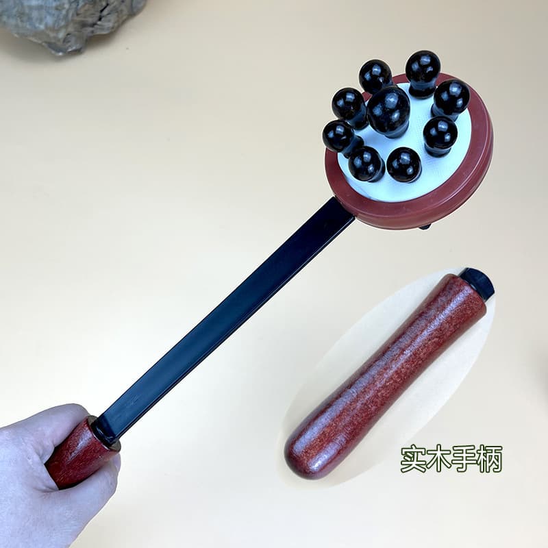 8103 massage hammer hand-held massage stick wooden handle whole body tapping meridian massage muscle relaxation massage hammer