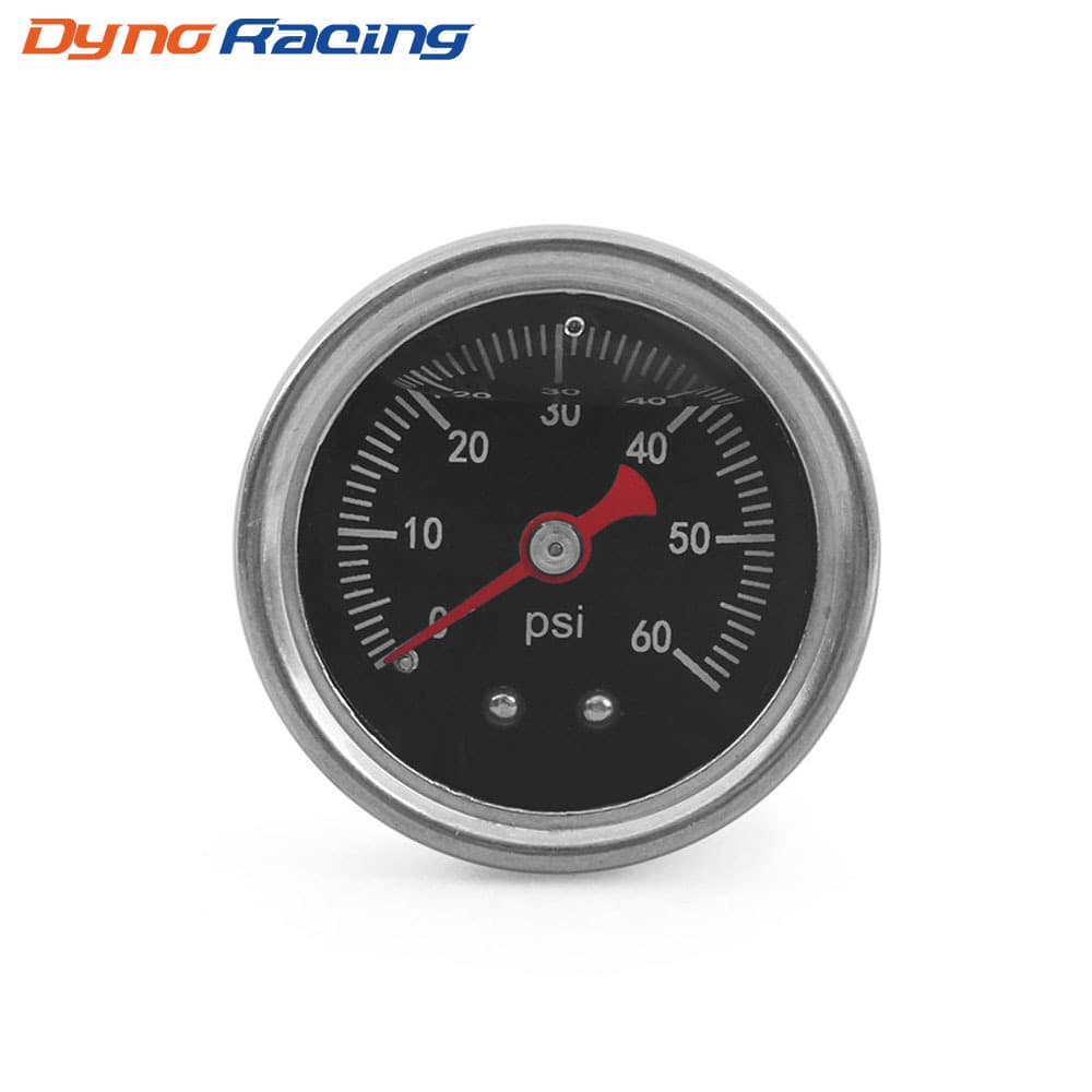 Car modified fuel pressure gauge pointer hydraulic pressure gauge black face 1/8NPT 0~60psi/~100psi