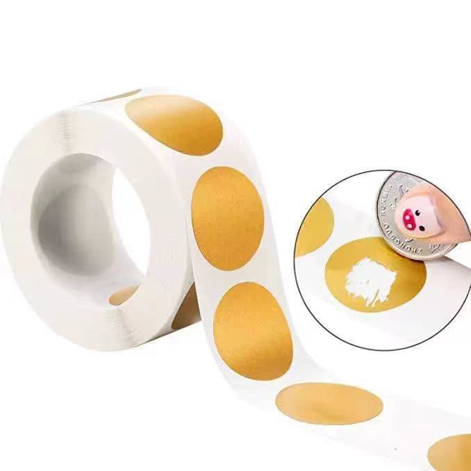 Round Scratch-Off Film DIY Sticker Game Festival Scratch Card Scratch Coating Cover Film Self-Adhesive Scratch-Off Sticker