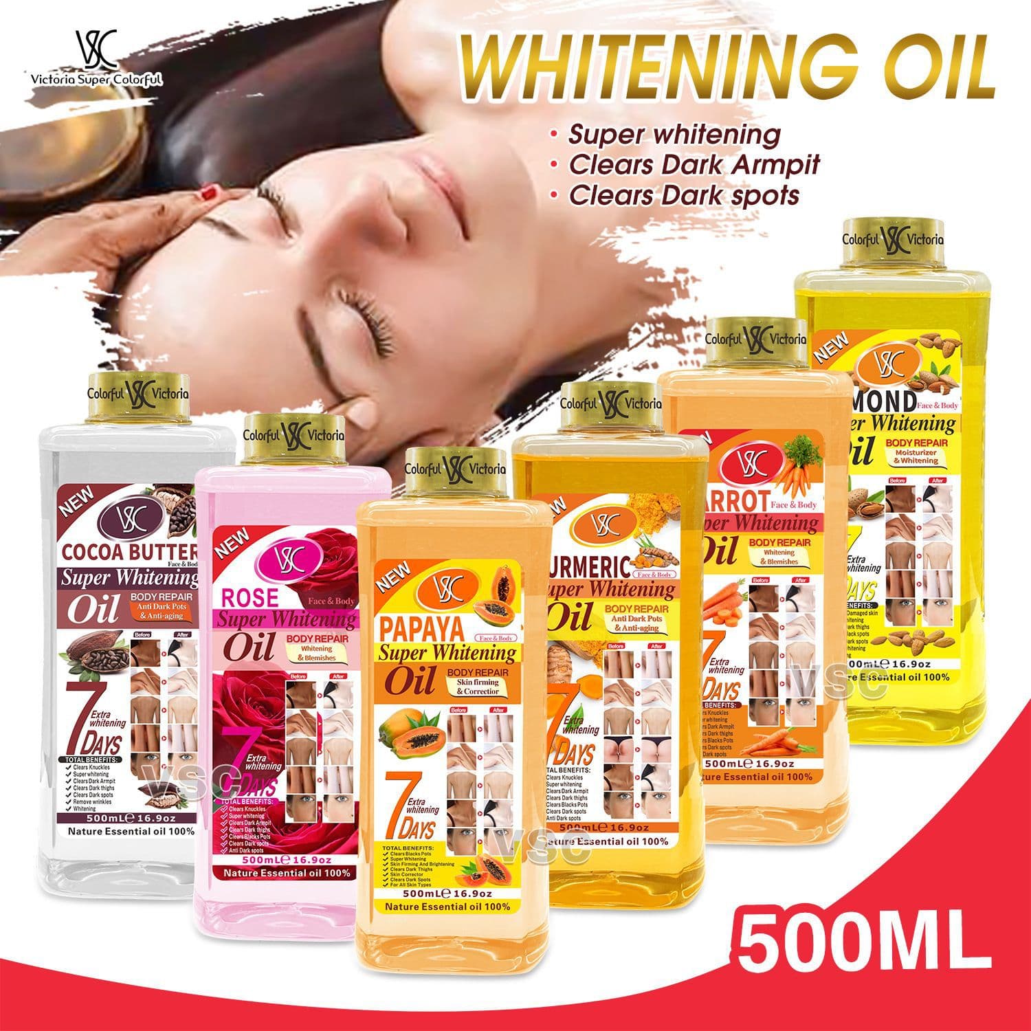 Cross-border 7-Day Turmeric Oil Moisturizing Body Face Massage Oil Meridian Relaxation Massage Oil Wholesale 500