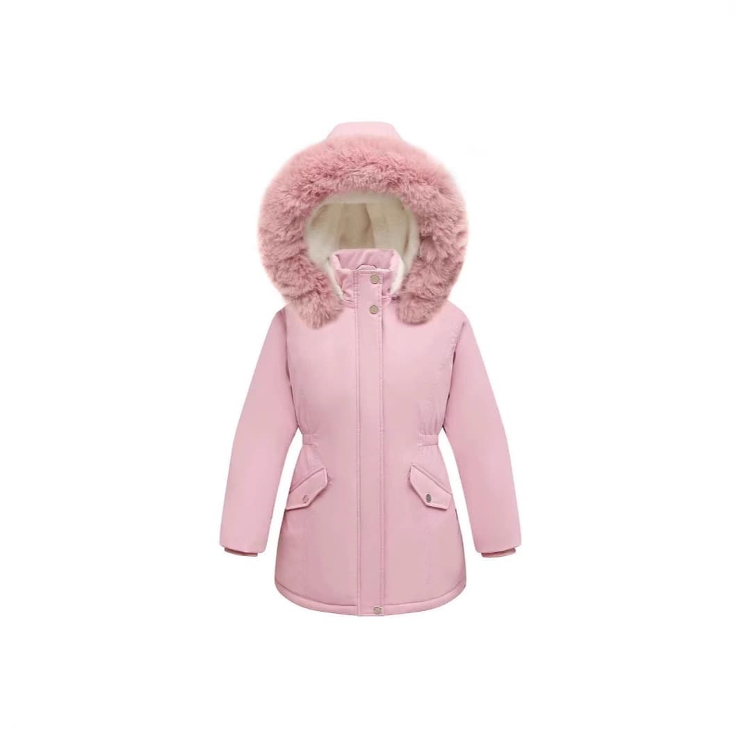 Girls Down Cotton Coat 2025 New Stylish Winter Children's Mid-Length Three-Proof Jacket Warm Kids Winter