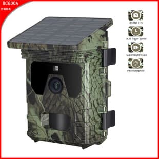 HC600A Outdoor Hunting Camera with Solar Panel, HD Night Vision, Waterproof, Infrared Motion Detection
