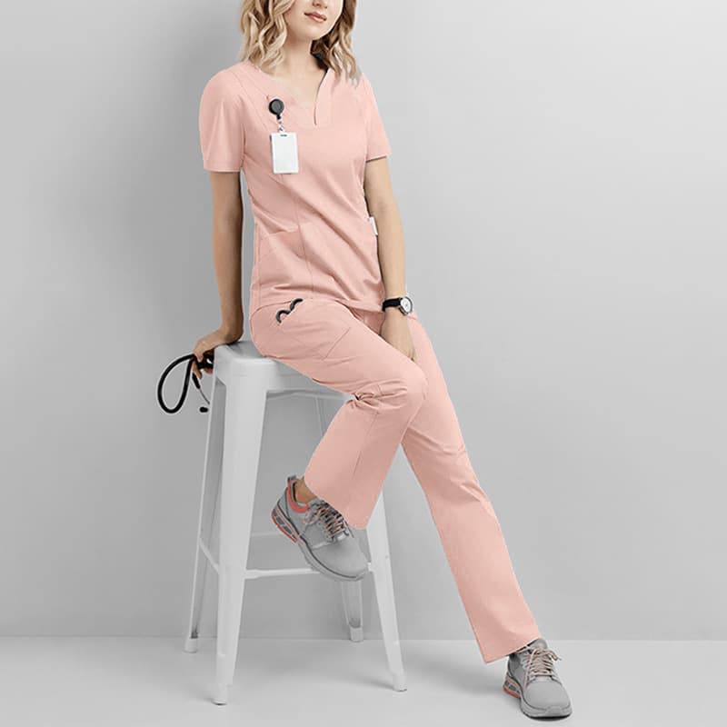 Scrub Suit Set for Doctors and Nurses, SPA Beauty Salon, Dental Clinic Workwear, Washable Lab Coat, Fast Shipping on AliExpress