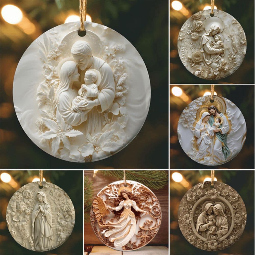 Foreign trade cross-border 3D Catholic Christmas Ornament religious Christmas decoration holiday decoration