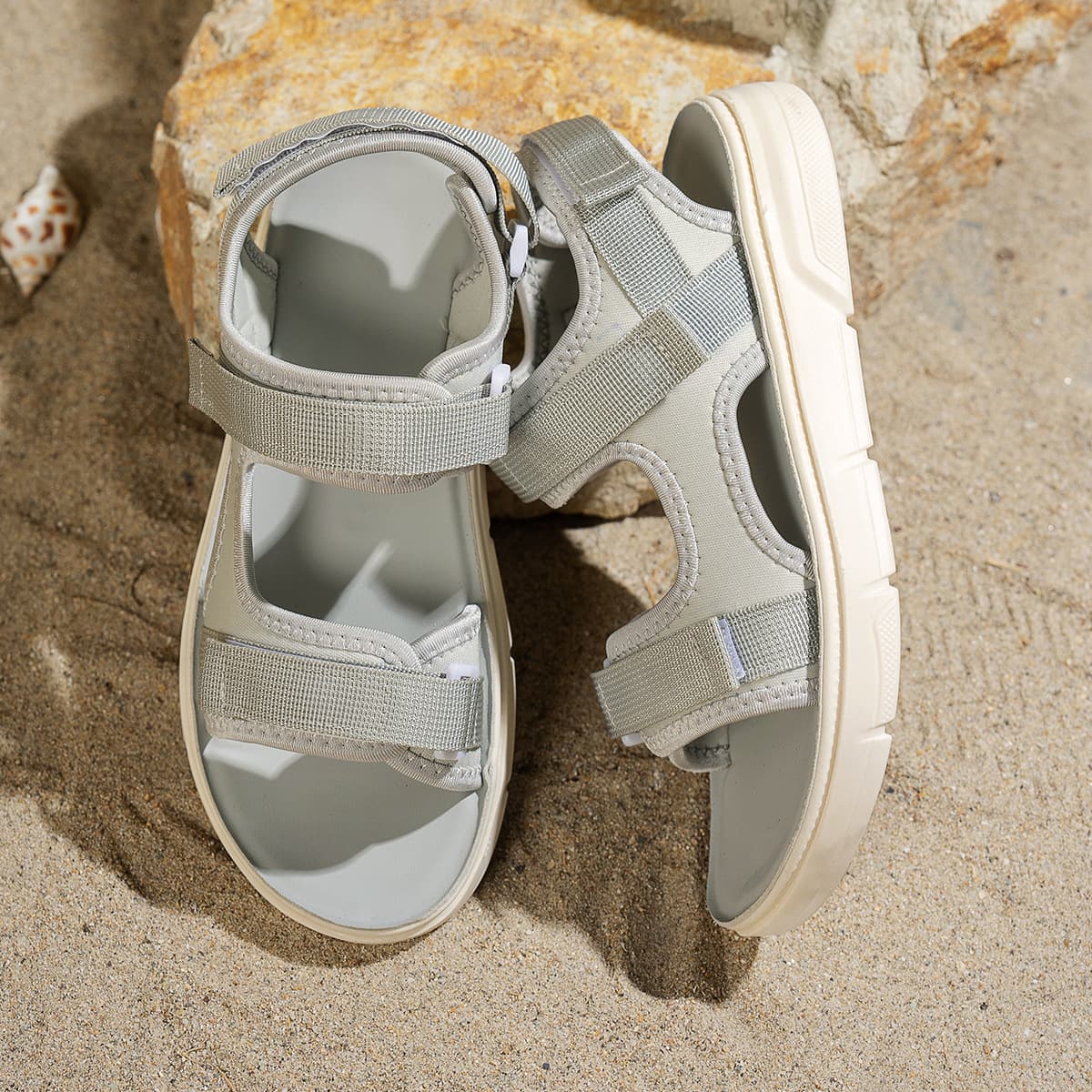 Cross-border Velcro Sandals Women 2026 New Summer Trendy Sandals Women Casual Comfortable Beach Sandals