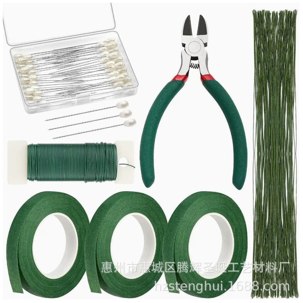 Floral Tape Double-Sided Adhesive Baking Paint Wire Paper Wrapping Stems Floral Tool Set Dried Flower DIY Tool Set
