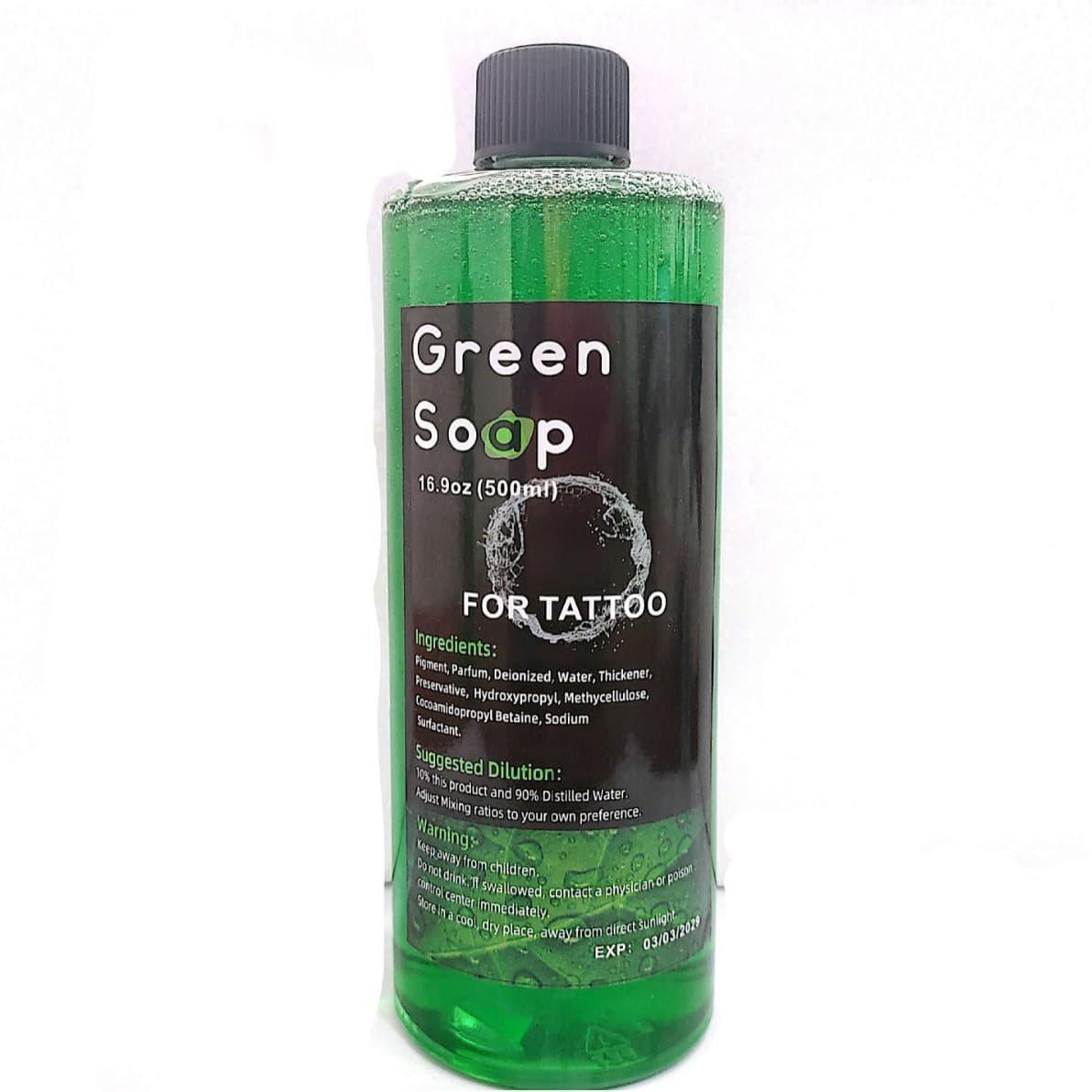 Cross-border Stock Tattoo Practice Green Algae Cleaning Solution High-Concentrate Original Liquid Disinfectant Consumables Semi-Permanent No Bleeding