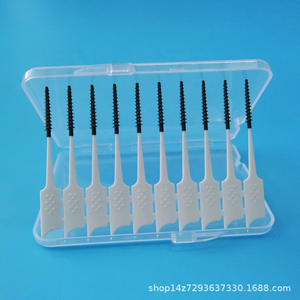 60-Piece Dual-Ended Soft Silicone Interdental Brush, Cleans Gaps Without Harming Gums, Silicone Teeth Gap Brush for Orthodontic Care, Dental Floss Alternative