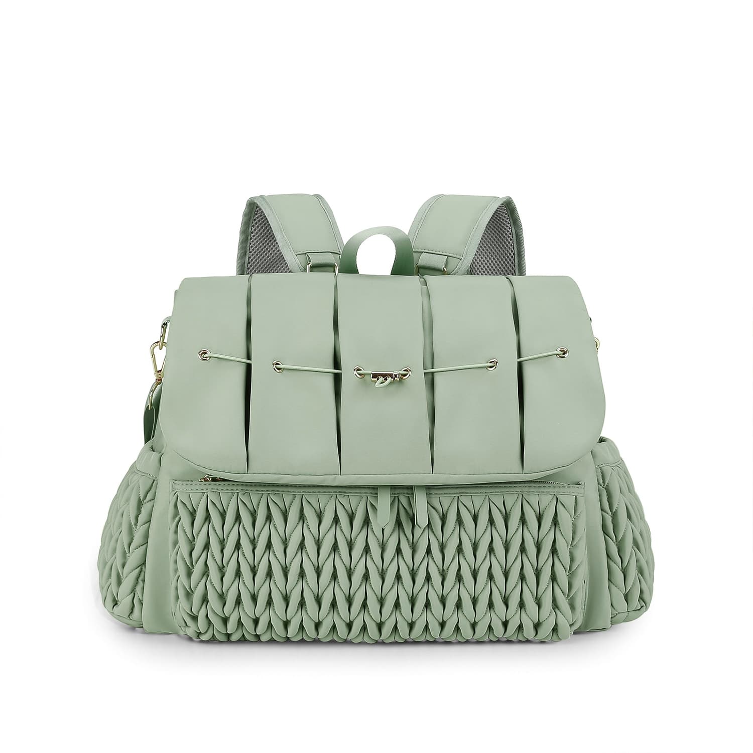 Quilted Embroidered Diaper Bag Backpack Large Capacity Fashionable Shoulder Handbag Mom Bag Outdoor Travel Insulated Waterproof Diaper Bag