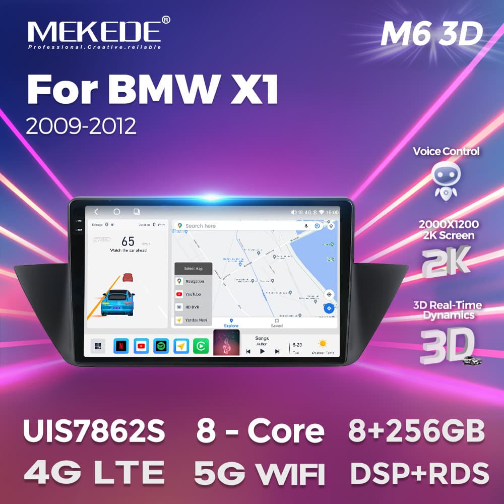 For BMW X1 E84 09-12 Android Large Screen Car Navigation Radio M6Pro 3D Version