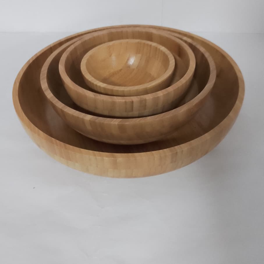 Bamboo Salad Bowl Set 12/14/20/23/25/26/30/35 cm Bamboo Mixing Bowl