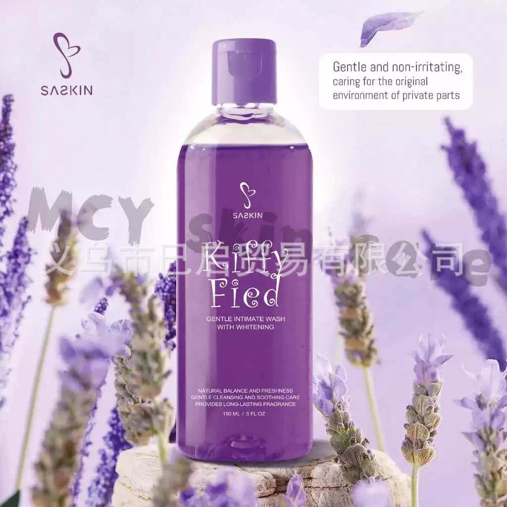 Cross-border Trade SASKIN Intimate Wash Deodorizing Refreshing Cleansing Female Intimate Area Care Wash Liquid English Bestseller