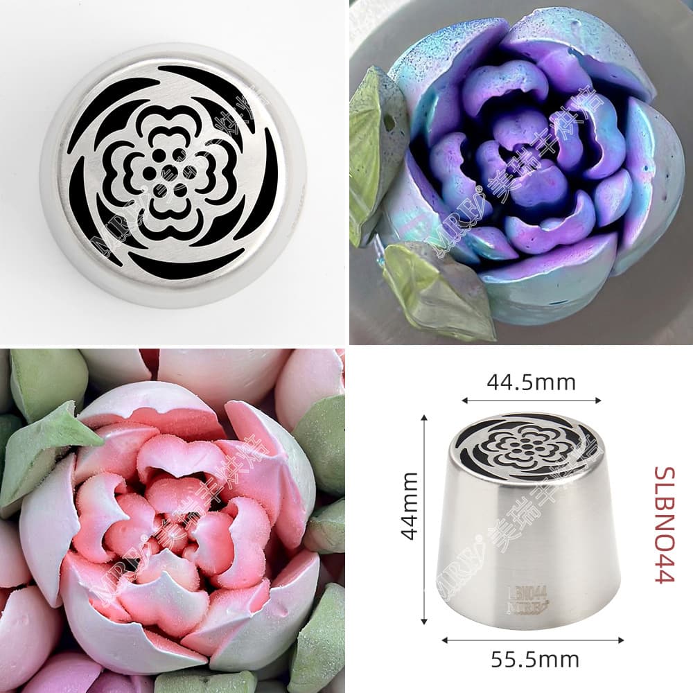 SL44-Extra large Russian mounted cream bean paste bouquet marshmallow flower nozzle