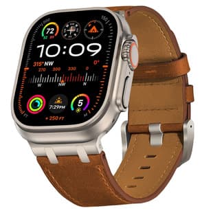 AP Top-Grain Genuine Leather Band Compatible Apple S10/11 46mm Crazy Horse Leather Band Ultra 1/2/3