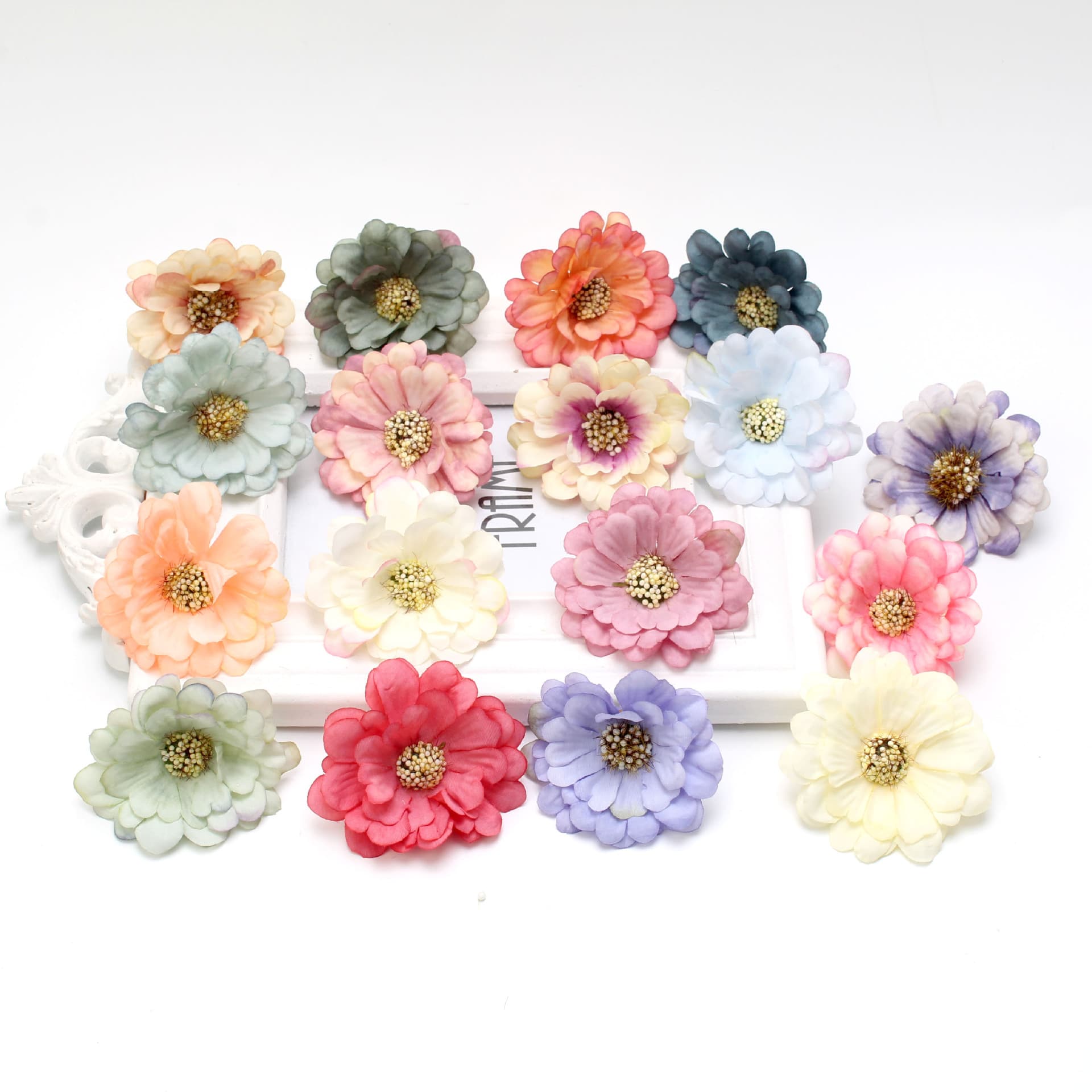 Simulated chrysanthemum head multi-layered silk flower home decoration diy handicraft accessories material