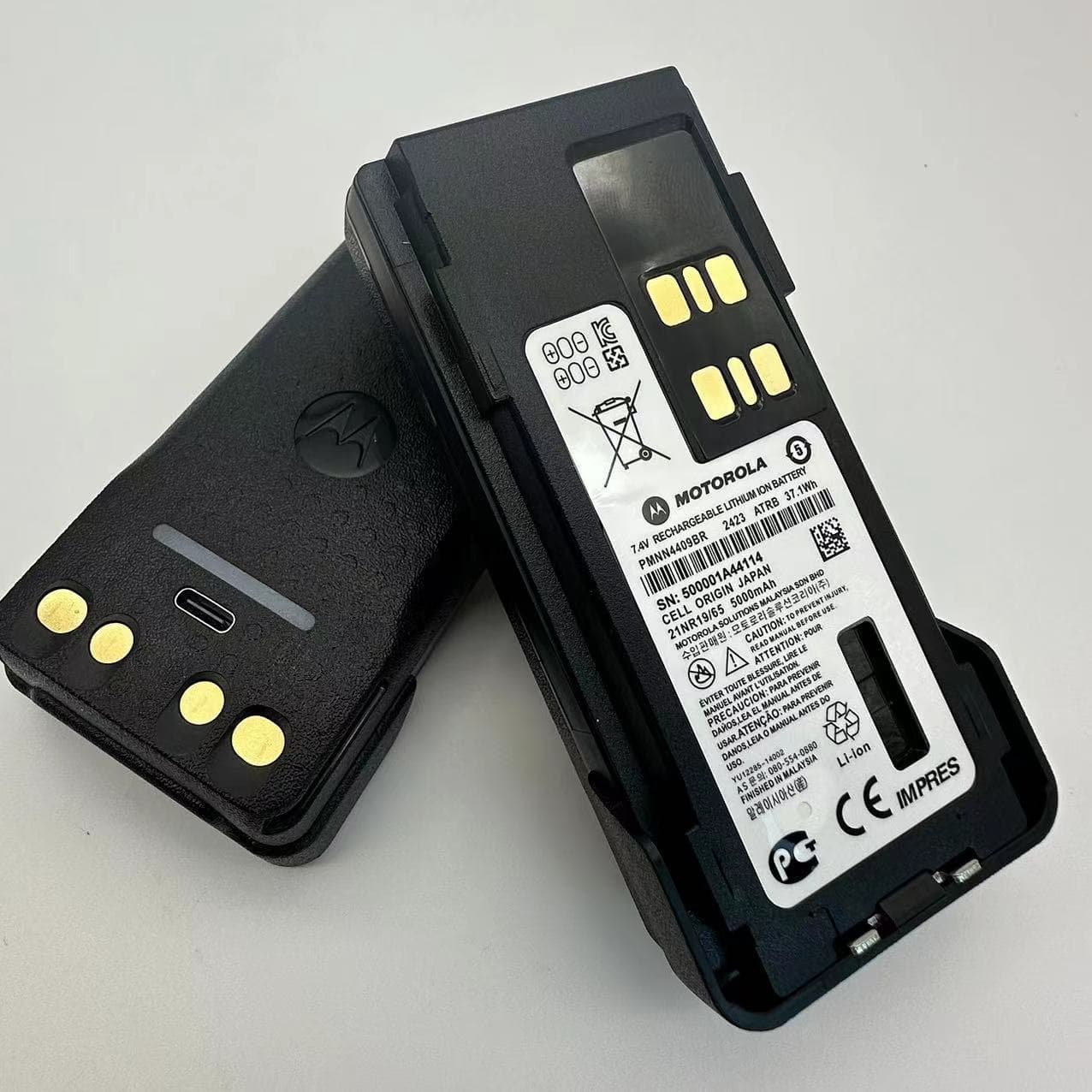 Compatible with Motorola DP4801 P8668I Two-Way Radio PMNN4009BR Battery High Capacity 5000mAh