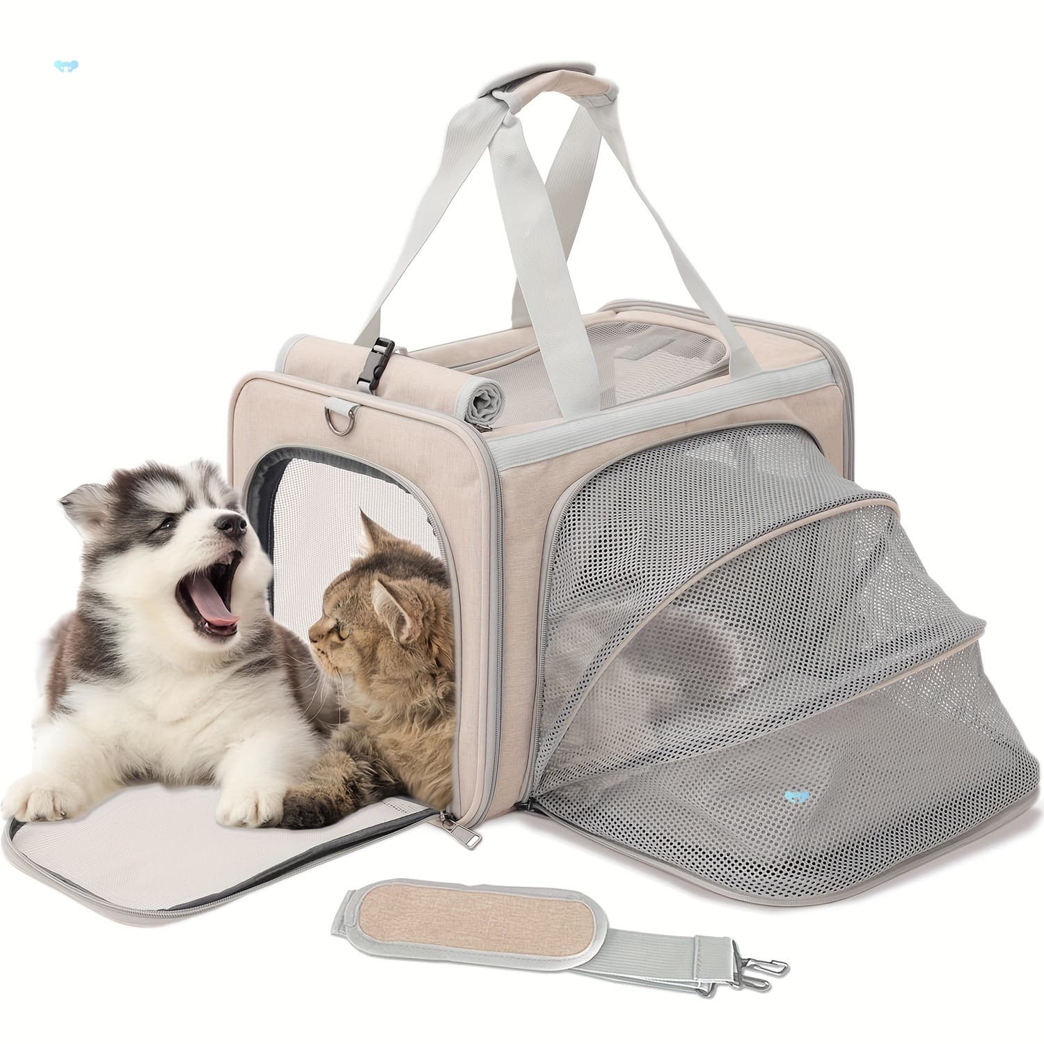 Airline Approved Expandable Soft-Sided Pet Carrier for Travel