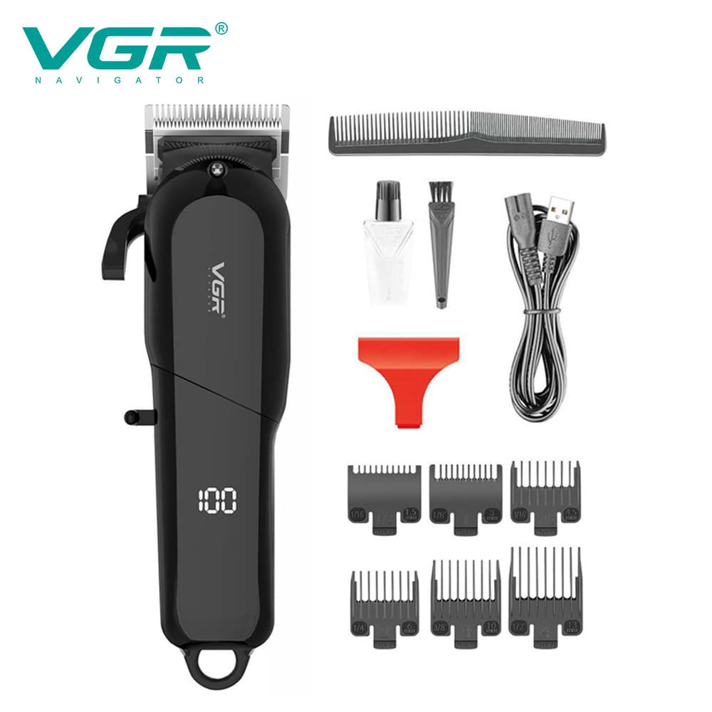 VGR118 New Cross-Border Adjustable Blade Electric Hair Clipper for Men, Home Use Men's Electric Trimmer