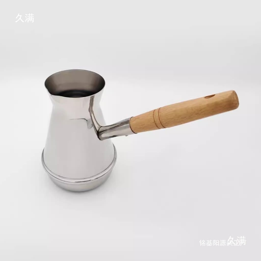 Long Handle Stainless Steel Thickened Coffee Cup Milk Pitcher Turkish Coffee Pot Coffee Tool Default Other