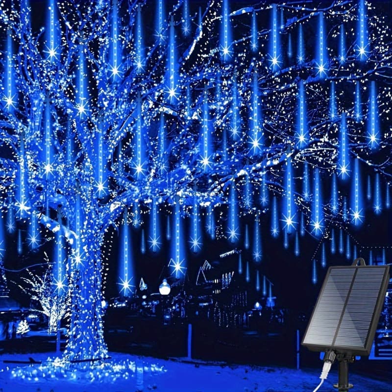2026 New Cross-border Drop Shipping Solar Meteor Shower Lights for Outdoor Christmas Decorations