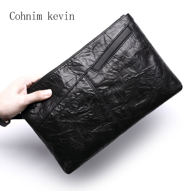 Handbag TikTok Drop Shipping, Men's High-End Clutch, Soft Anti-Theft Card Large Capacity Envelope Bag, Guangzhou Manufacturer