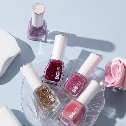 Cross-border BG Color Nail Polish Non-peel Shimmer Nail Polish Micro Gel Glossy Diamond No-bake Nail Polish Wholesale
