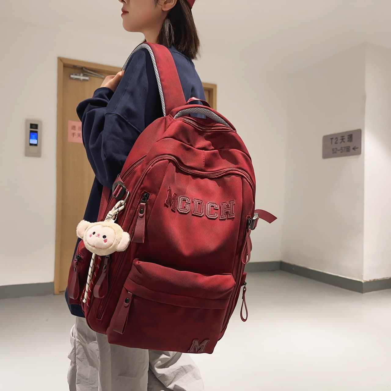 New Stylish Backpack for Female College Students, Minimalist Lightweight Large Capacity Travel Backpack for High School Students