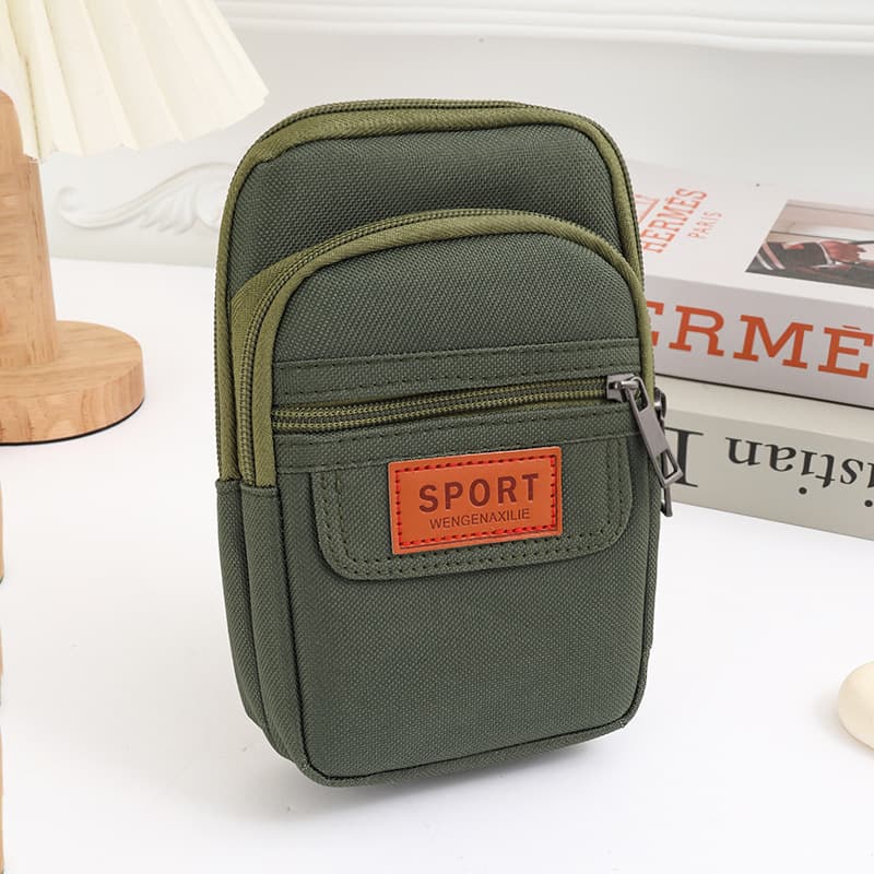 New Men's Phone Waist Bag Belt Pouch Sports Casual Vertical and Horizontal Wear Belt Phone Case Phone Pouch