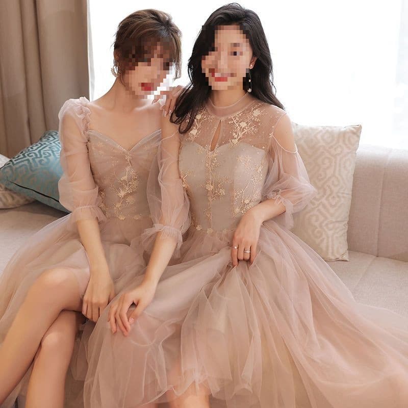 Bridesmaid Dress Summer Fairy Style Slim Fit Elegant Wedding Performance Plus Size Long Bridesmaid Dress