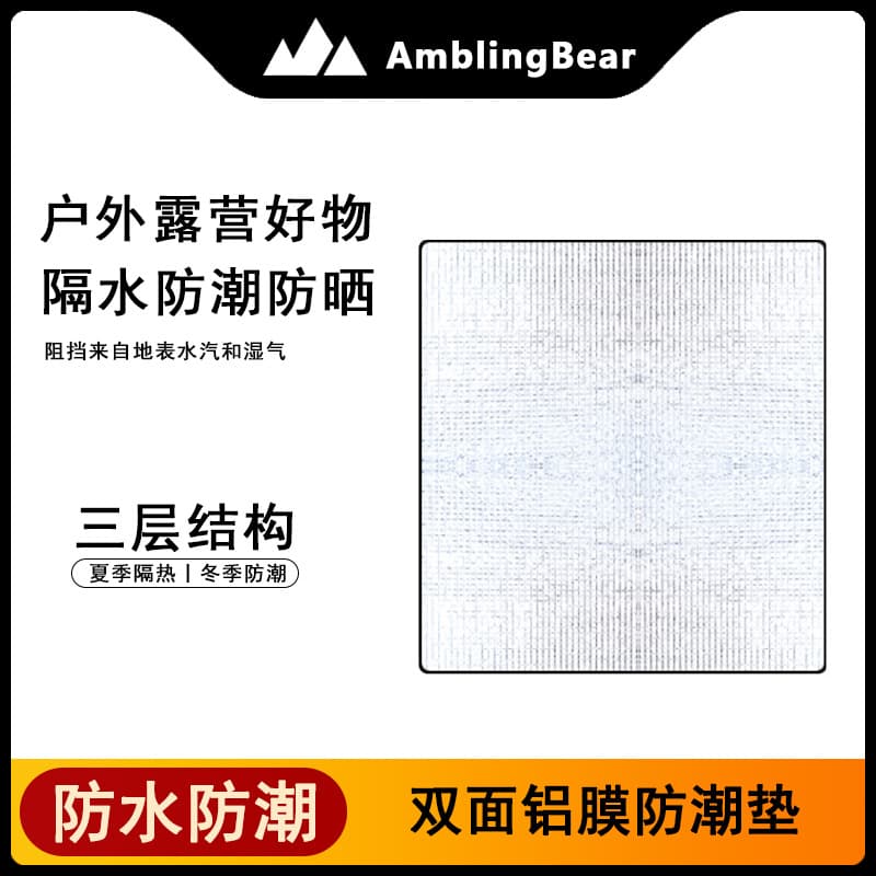 Outdoor aluminum film moisture-proof mat double-sided thickened camping beach mat pearl cotton picnic mat camping tent sleeping mat